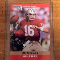 Joe Montana Football Card