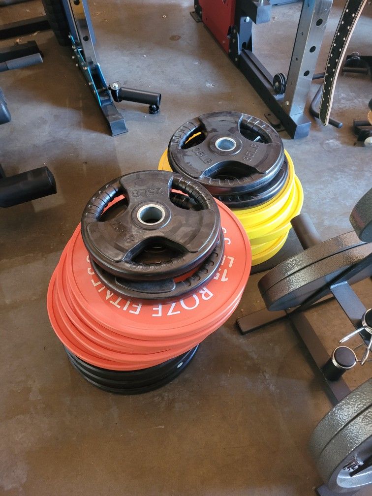 New  Weight Training Plates Multiple Styles and Colors. 