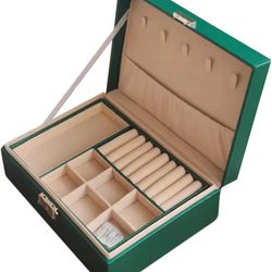 Leather Jewelry Storage Box Lockable