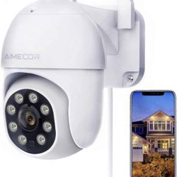 Outdoor Security Camera, FHD 1080P Pan/Tilt 2.4G WiFi Home Surveillance Camera with Night Vision 2-W