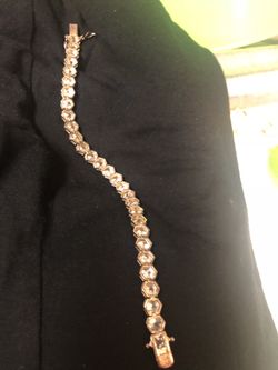 Bracelet silver and white stone