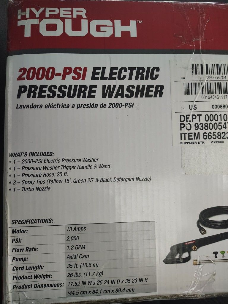 2000 PSI Electric Pressure Washer