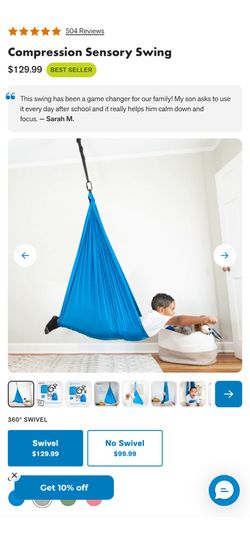 Sensory compression hammock swing