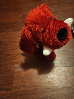 Red Shaggy Dog Stuffed Animal Plush