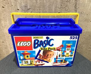 *NEW* VTG 1990 LEGO Basic Tote Pack 525 Building Set Sealed Box Rare