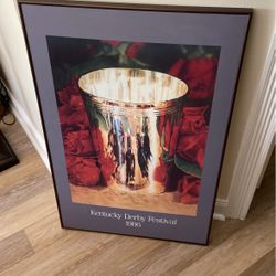 1986 Derby Poster. Framed