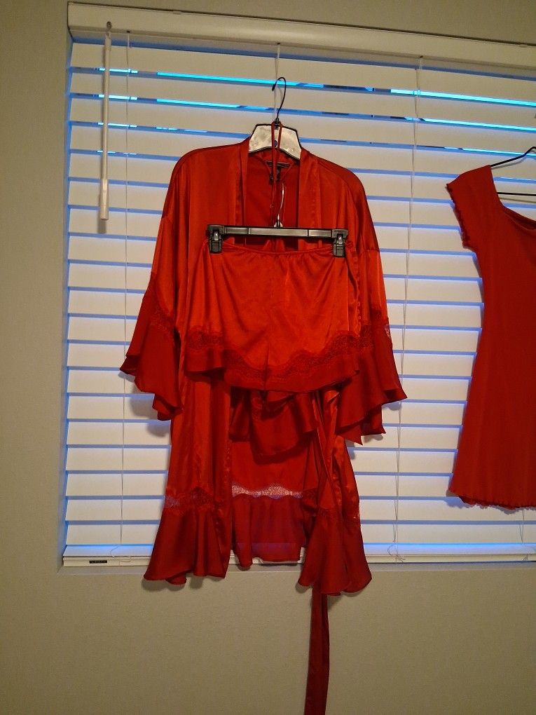 Victoria's Secret Robe + PJ Set [Top + Shorts]
