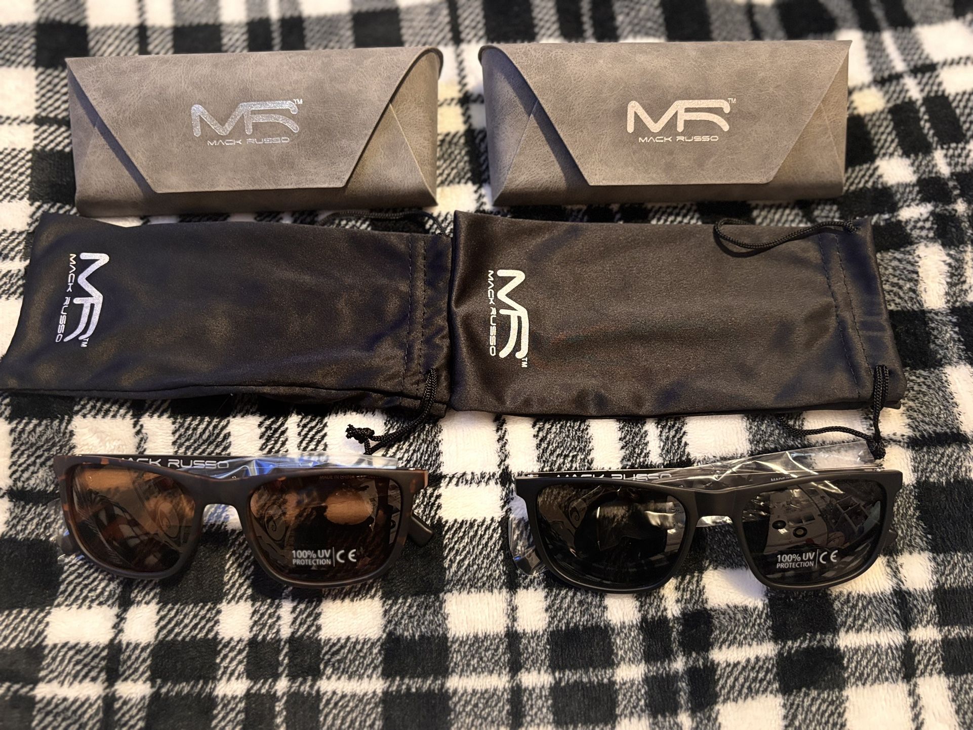 Mack Russo 2 PACK Sunglasses Set ( NEW NEVER WORN STILL IN BOX! )
