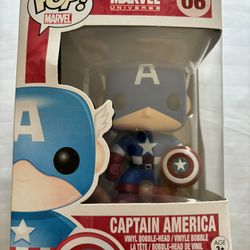 Funko POP Marvel: Captain America Action Figure Bobblehead - Captain America #06 