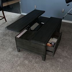 Retracting Coffee Table-storage On Both Sides