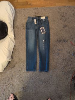 NY&C Capri Stretch Super Skinny Jeans High Waist Size 0