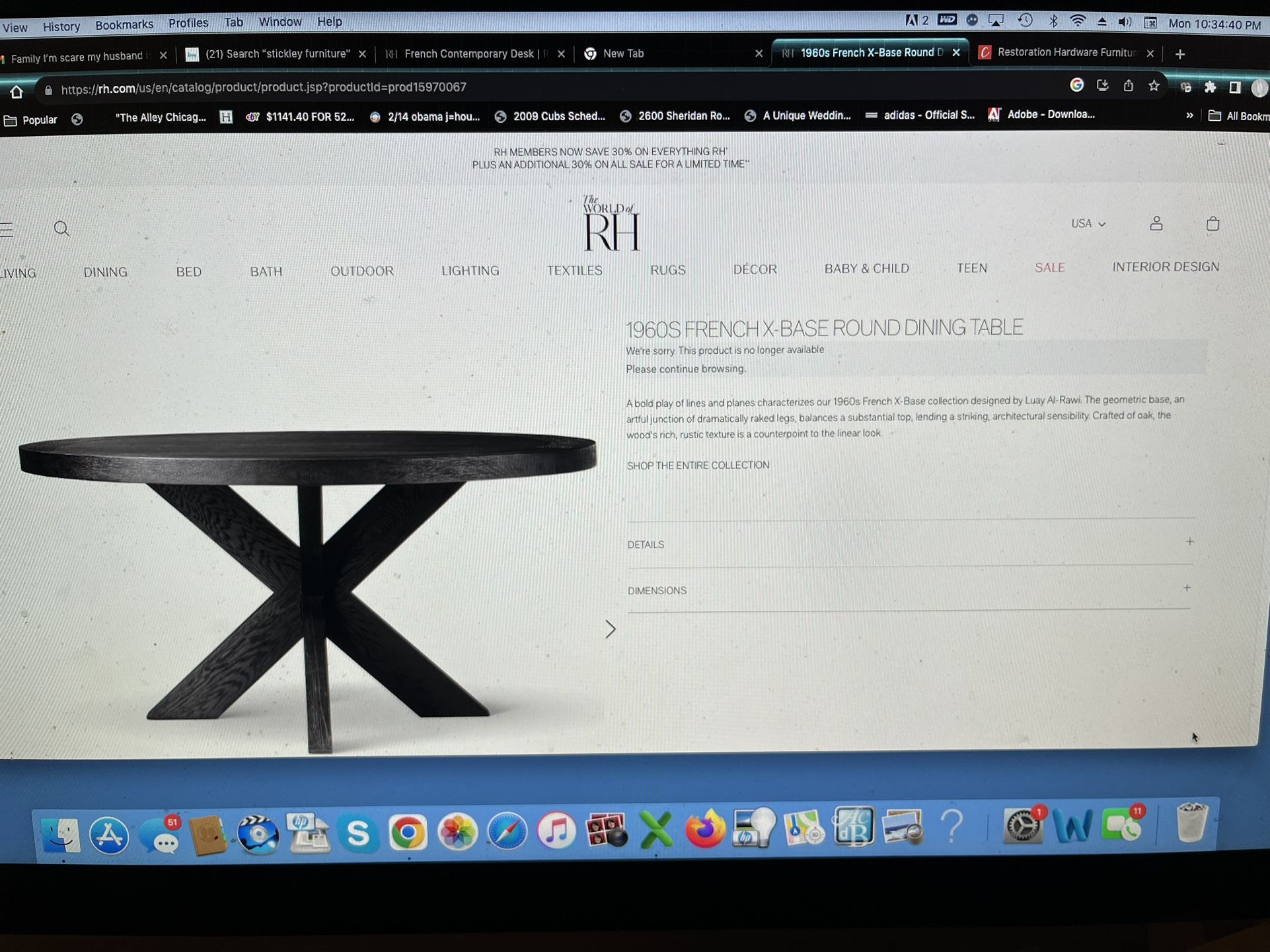 Restoration-hardware dining table