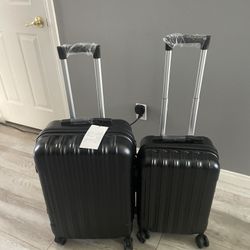 🧳 BRAND NEW 2-Piece Luggage Bundle – 20” Carry-On + 24” Checked Suitcase – ONLY $55 – Same-Day Pickup!  Get TWO brand-new hard-shell suitcases for on