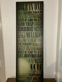 Golf Canvas Wall Sign