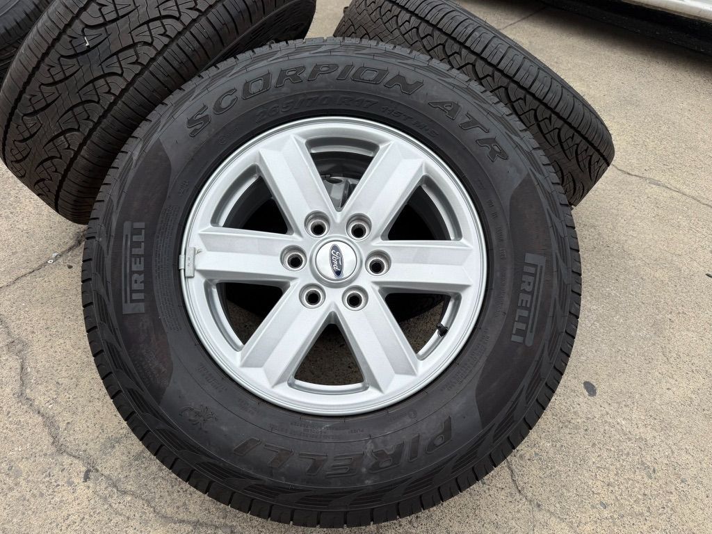 FREE DELIVERY 2024 Ford F150 Factory 17 Wheels Tires OEM Rims ML341007AA Pirelli 265/70/17 99%