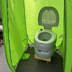 Camping Toilet With tent