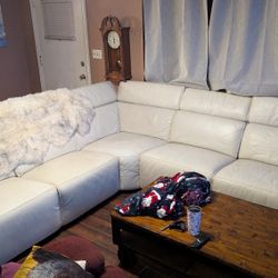Genuine Italian Leather Dual Recliner Sofa