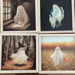 Decorative Halloween Ghost Picture Frame Art Decor (Set) Target Bullseye Playground