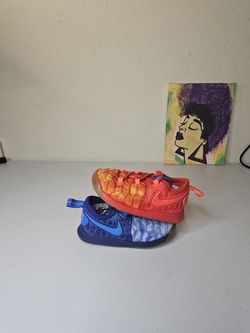 Size 6c - Kids Fire & Ice Nike KD's - $30