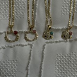 Gold Plated Hello Kitty Necklaces 