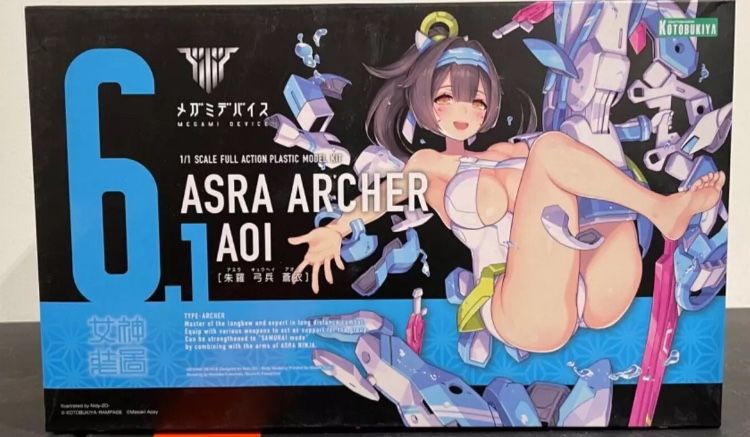 KOTOBUKIYA Megami Device Asra Aoi Type Archer Blue Ninja Action Figure Kit Girl 