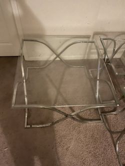 3 Glass End Tables