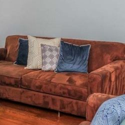 Brown Microsuede Couch – $100 OBO