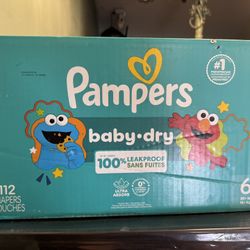 PAMPERS SIZE 6 CON 112 PIEZAS EN $40