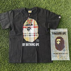 A Bathing Ape BAPE x Burberry T-shirt Brand New adult size M