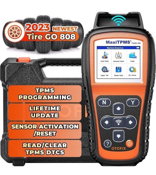 TPMS Programming Tool OTOFIX TireGO 808, 2023 Newest WiFi TPMS Scan Tool Relearn Activate All TPMS Sensors,Program MX-Sensor (315/433MHz),TPMS Diagnos