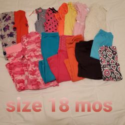 Girls clothes size 18 months