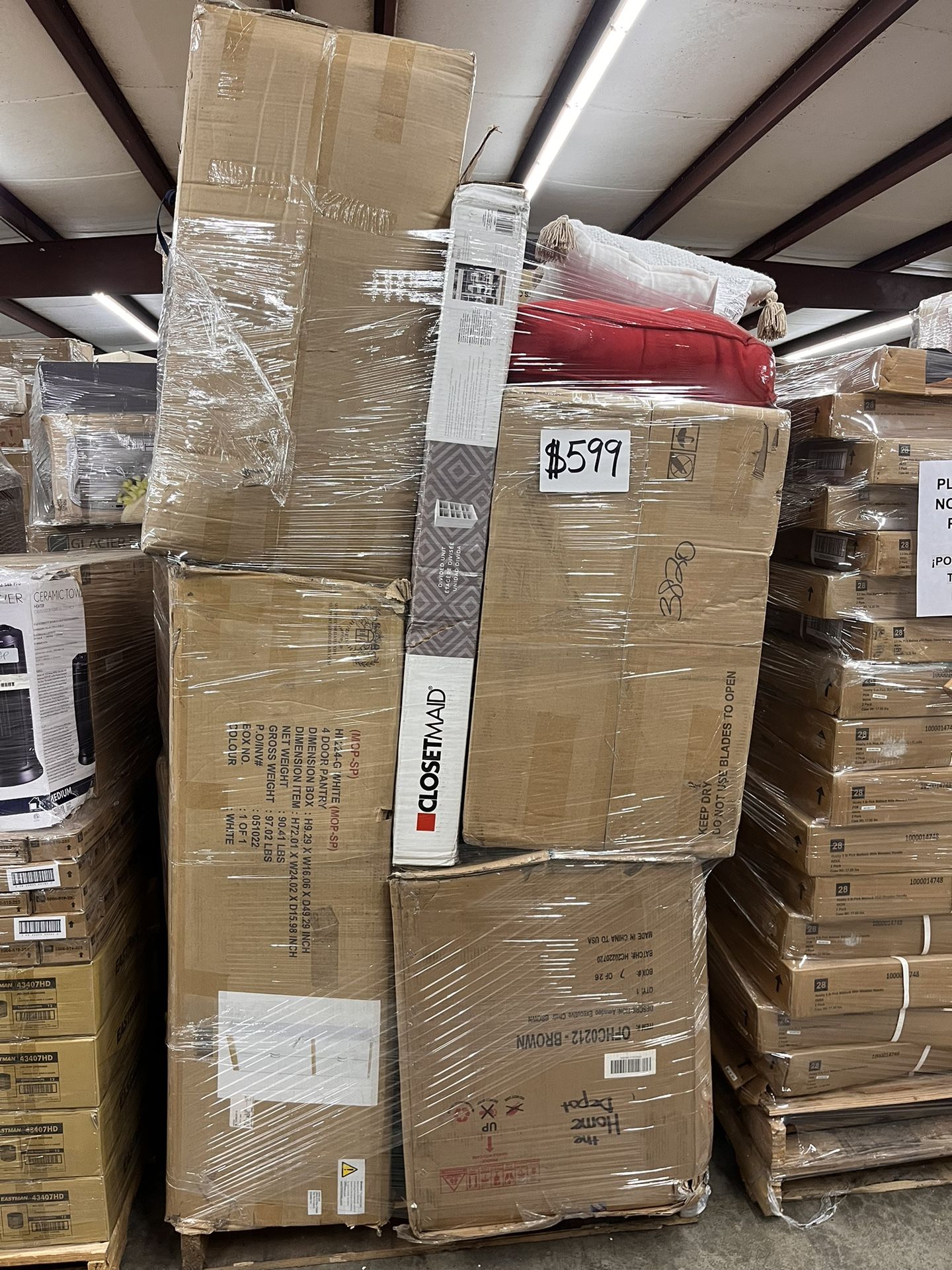 Furniture Pallets $499 Wholesale liquidation