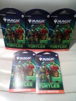 MTG 60 cards 5 packs unopened TMNT