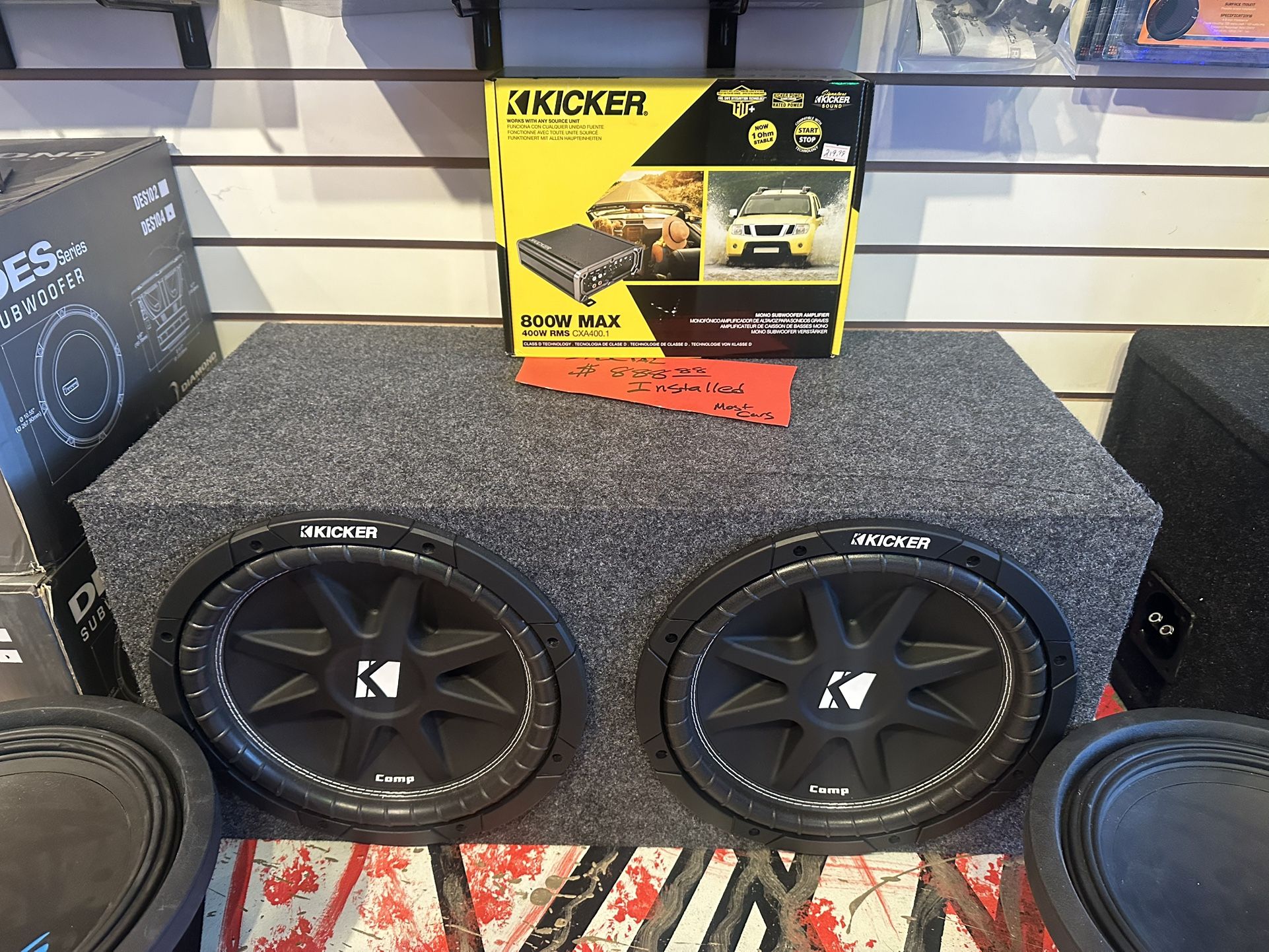 New 2 12s Installed With Amp