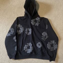 Black Demin Tears Size Large Hoodie