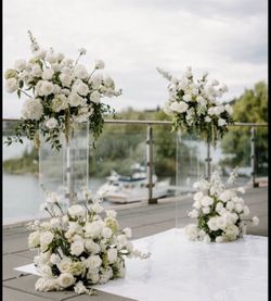 Crystal Clear Acrylic Pedestal Stand set of 3 - varied sizes
