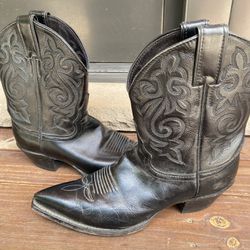 All Leather Ladies Cowboy Boots
