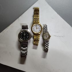 2 Mens Watches 1 Womens