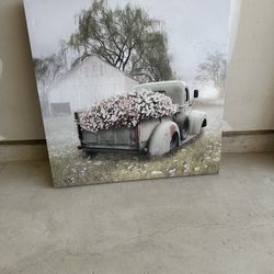 Flower truck wall art