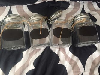 Cute chalk board jars