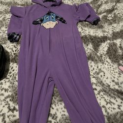 Eeyore Winnie The Pooh Purple Onesie Halloween Costume Size Small Youth