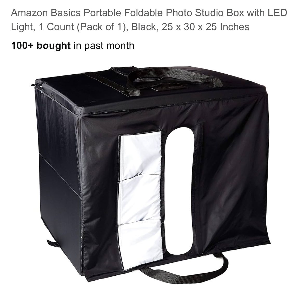 Amazon Basics Portable Foldable Photo Studio Box