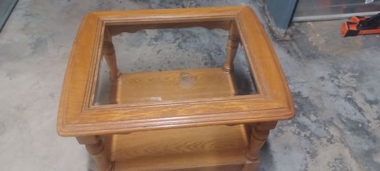 Glass top end table