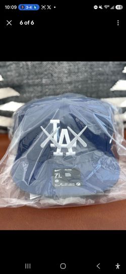 🔥 NEW Nike LA Dodgers Fitted Hat 7 1/4 Blue MLB Cap