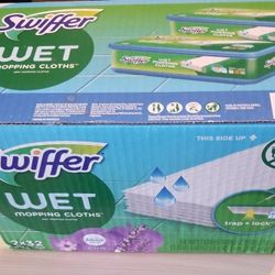 New! Swiffer econo box 2x32 MULTI SURFACE Wet Mopping Cloths Wood, Tile, Vinyl Laminate