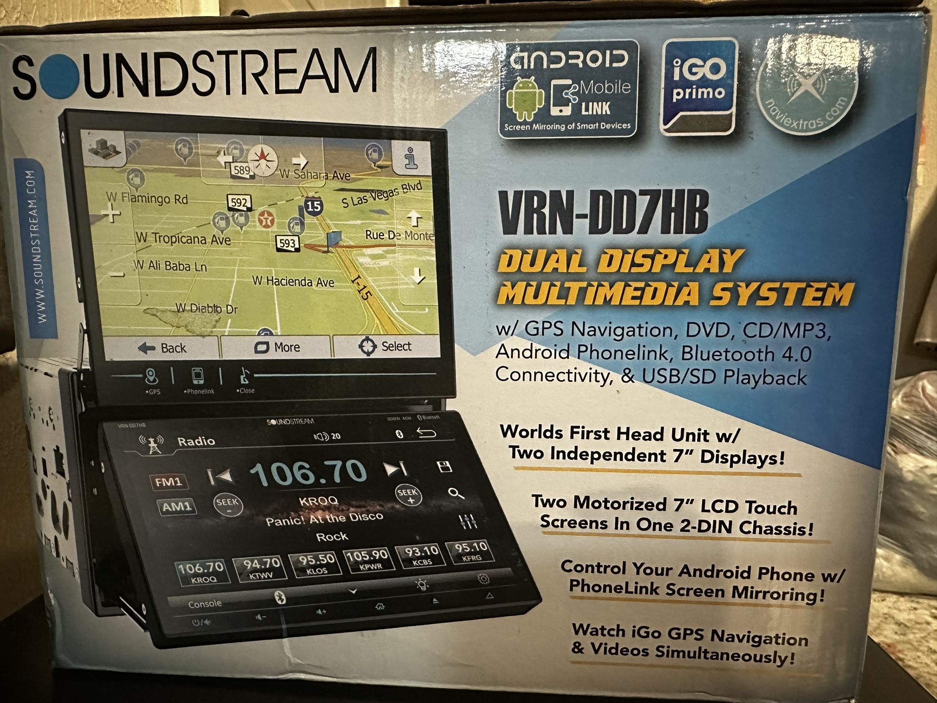 Soundstream VRN-DD7HB Dual Display Multimedia System