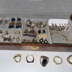 Jewelry Haul All Kind Of Earrings (Most NEW), Rings, Bracelet 