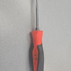 SNAP-ON TOOLS NEW SHD4 1/4" FLAT SLOTTED ORANGE HARD HANDLE SCREWDRIVER - USA