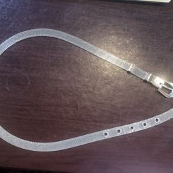 Womens Silver Mesh 36” Belt