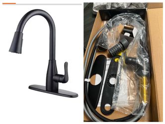 Glacier Bay McKenna Pull-Down Kitchen Faucet – Stainless Steel – New/Open Box Matte Black